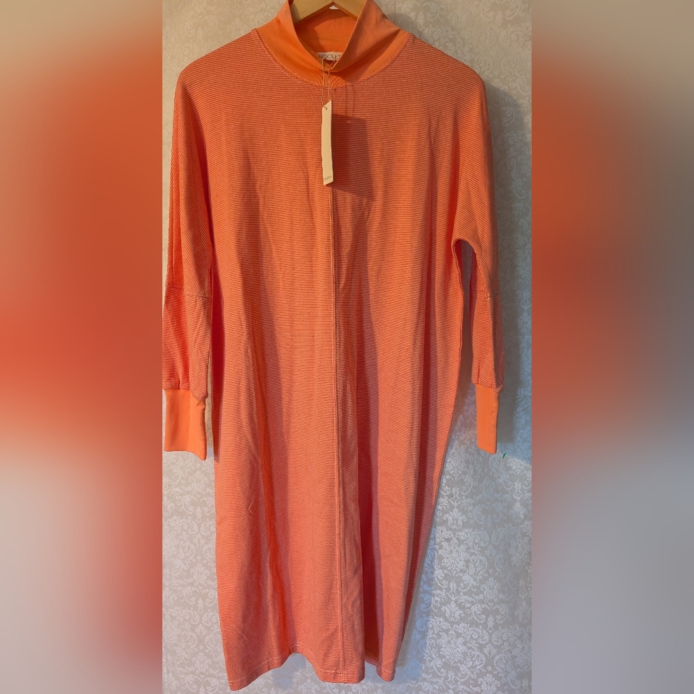 NWT Roolee Orange Striped Dress Sz. Small